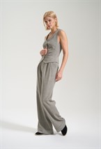 Брюки серые, полоска - фото 125862