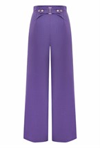 Брюки с фигурным поясом - фото 125873