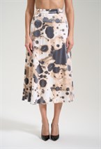 Юбка расклешенная принтованная - фото 125926