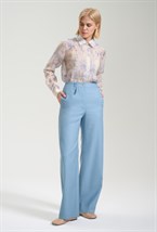 Брюки прямые голубые - фото 125949