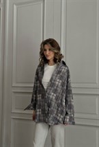 Клетчатая рубашка оверсайз - фото 126169