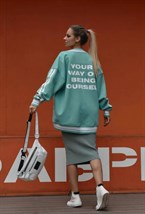 Трикотажный бомбер на молнии - фото 126267