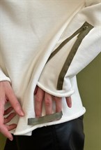 Свитшот с контрастными молниями на рукавах - фото 126296