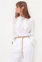 Блуза с акцентным воротником - фото 126440