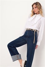 Блуза с акцентным воротником - фото 126441