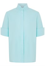 Рубашка с фигурным рукавом - фото 126464