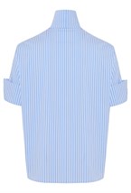 Рубашка с фигурным рукавом - фото 126474