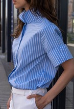 Рубашка с фигурным рукавом - фото 126475