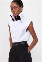 Рубашка с воротником трансформером - фото 126488