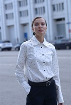 Рубашка с принтом "горох" - фото 126500