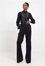 Брюки клеш черные - фото 126526
