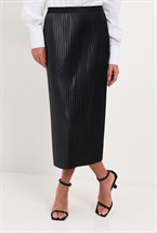 Юбка плиссе из экокожи - фото 126528