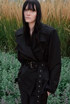 Тренч с двойным лацканом укороченный - фото 126975