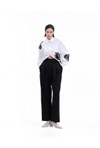 Брюки с защипами - фото 127731