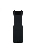 Платье-футляр миди без рукавов - фото 128047