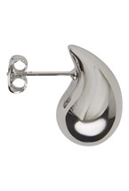 серебристые серьги-капли из латуни - фото 128462