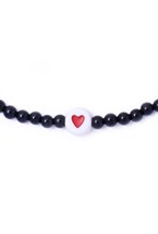 черный браслет из оникса на ногу - фото 128494