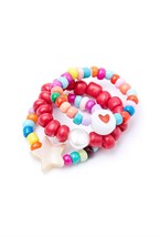 набор колец на резинке с бисером - фото 128505