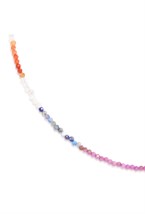 чокер из микса сиренево-оранжевых натуральных камней - фото 128538