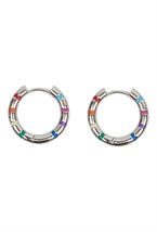 серебристые серьги-конго - фото 128539