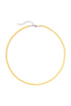 желтый чокер из кошачьего глаза - фото 128550