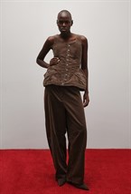 Корсет с баской вельветовый - фото 128717