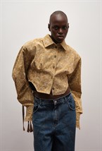 Рубашка джинсовая с бахромой - фото 128749