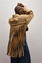 Рубашка джинсовая с бахромой - фото 128751