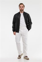 Бомбер кожаный - фото 129147