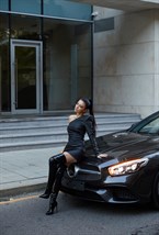 Платье кожаное - фото 129350