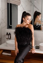 Корсет с перьями - фото 129510