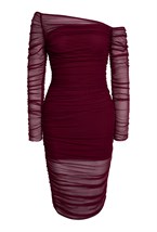 Платье Vivienne бордо - фото 129638