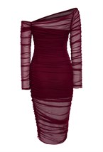 Платье Vivienne бордо - фото 129639