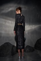 Юбка с пайеткамии черная - фото 129703