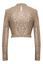 Блуза с пайетками бронза - фото 129705