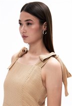 Платье в горох Petit pois beige - фото 129861