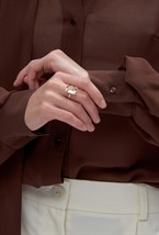 Шифоновая блуза Indélébile (brun) - фото 129891