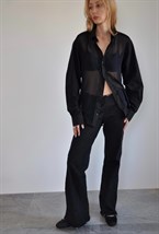 Рубашка с шифоновой вставкой - фото 129928