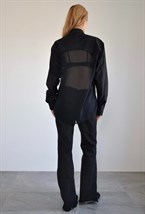 Рубашка с шифоновой вставкой - фото 129929