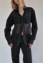 Рубашка с шифоновой вставкой - фото 129930