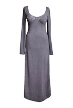 Платье с глубоким вырезом - фото 130120