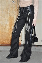 Брюки со сборками - фото 130149