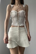 Топ-корсет с оборкой - фото 130216