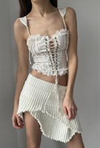 Топ-корсет с оборкой - фото 130217