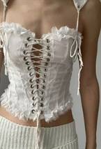 Топ-корсет с оборкой - фото 130218