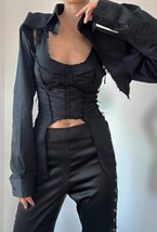 Топ-корсет с чашечками - фото 130230