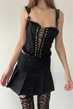 Топ-корсет с оборкой - фото 130239