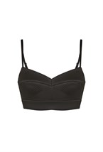 Топ атласный с чашечками пуш-ап - фото 130577