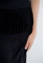 Черный костюм из шелка - фото 130631