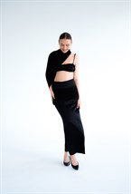 Черный костюм из шелка - фото 130632